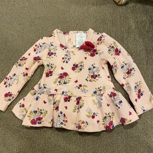 Peplum floral baby girl top